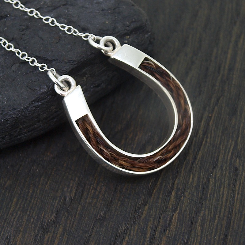 Inlaid Lucky Horseshoe Necklace